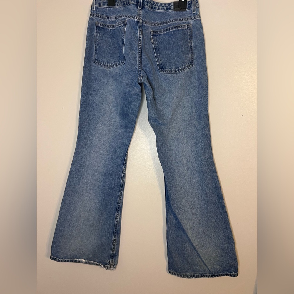 Vtg Silver Tab Levis Mid Rise Flared Denim Jeans Light Wash Womens 11 M 32x29